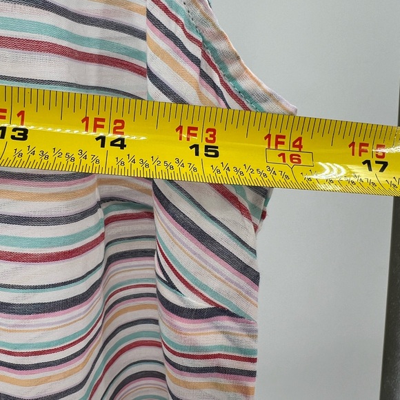 Gap sleeveless xs lightweight striped sleeveless summer new split neck - Picture 6 of 7